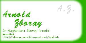 arnold zboray business card